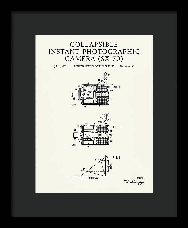 Polaroid Sx 70 Camera Sx 70 Minimalist Patent Us3840297a