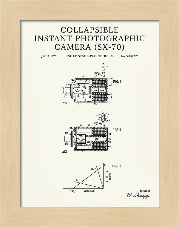 Polaroid Sx 70 Camera Sx 70 Minimalist Patent Us3840297a