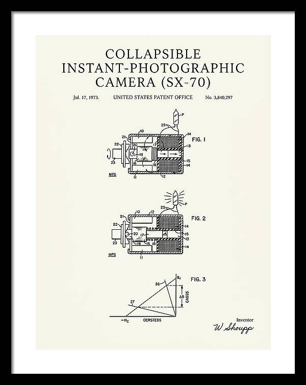 Polaroid Sx 70 Camera Sx 70 Minimalist Patent Us3840297a