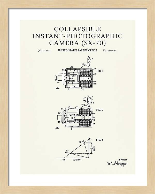 Polaroid Sx 70 Camera Sx 70 Minimalist Patent Us3840297a