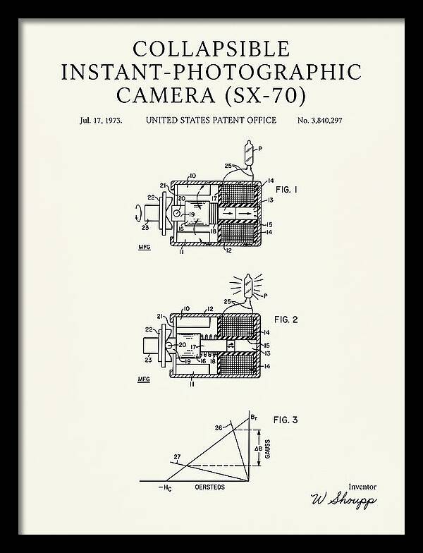 Polaroid Sx 70 Camera Sx 70 Minimalist Patent Us3840297a