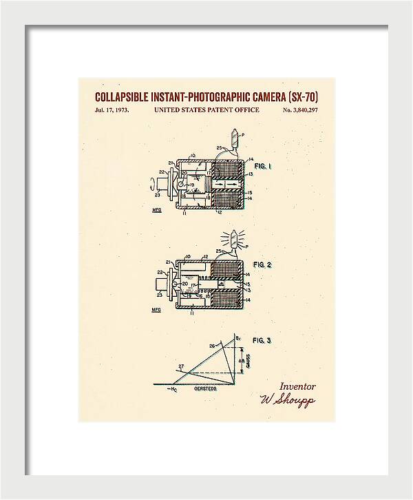 Polaroid Sx 70 Camera Sx 70 Retro Patent Us3840297a