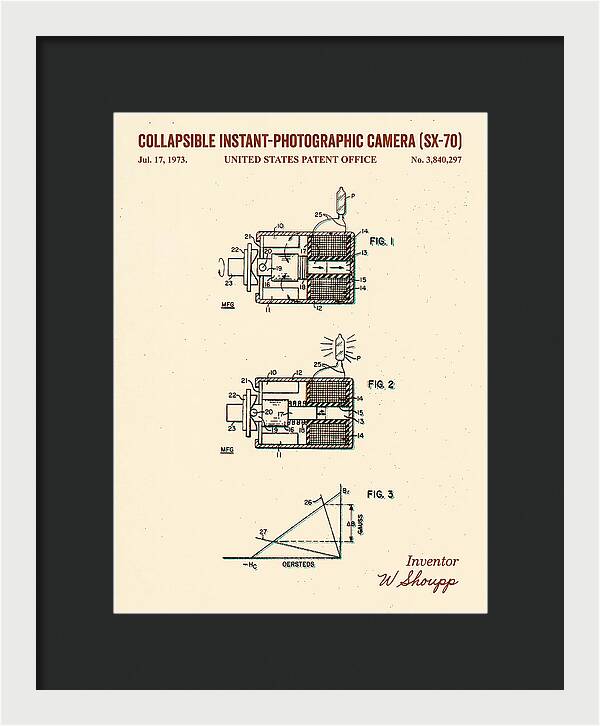 Polaroid Sx 70 Camera Sx 70 Retro Patent Us3840297a
