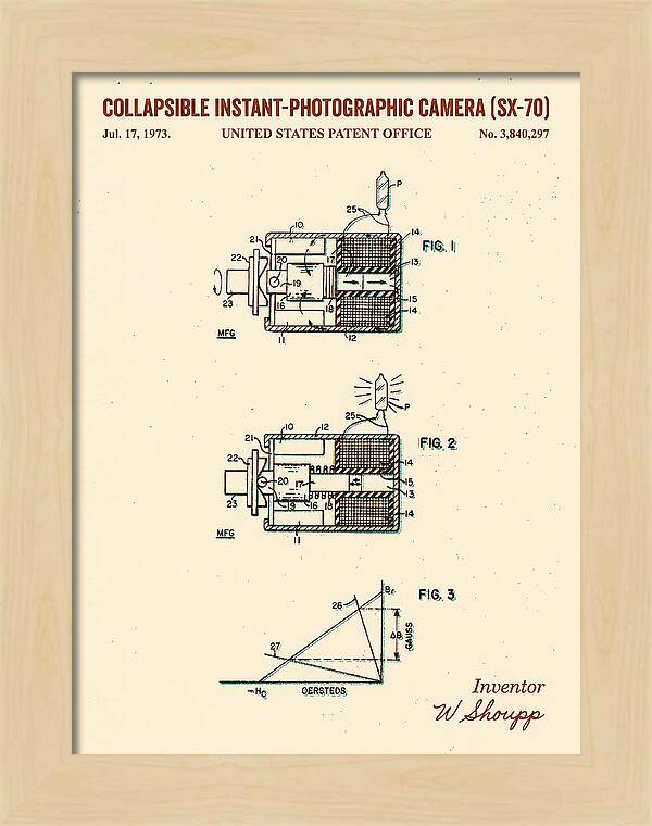 Polaroid Sx 70 Camera Sx 70 Retro Patent Us3840297a