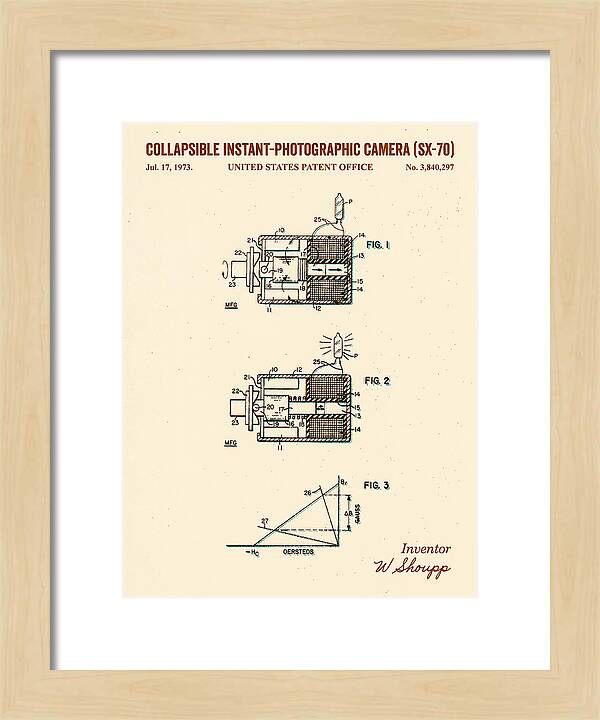 Polaroid Sx 70 Camera Sx 70 Retro Patent Us3840297a