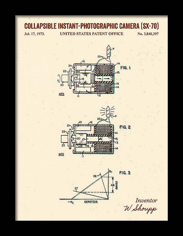 Polaroid Sx 70 Camera Sx 70 Retro Patent Us3840297a