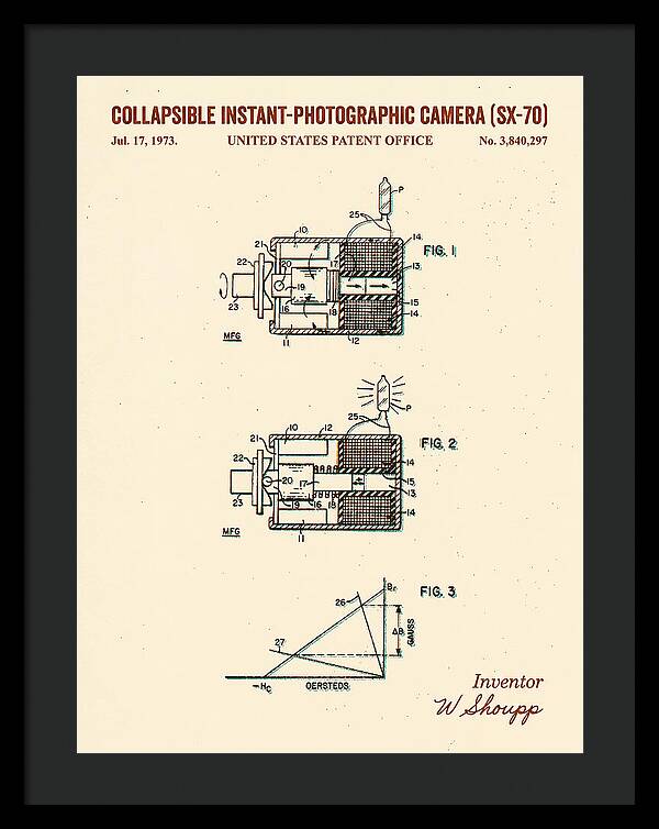 Polaroid Sx 70 Camera Sx 70 Retro Patent Us3840297a