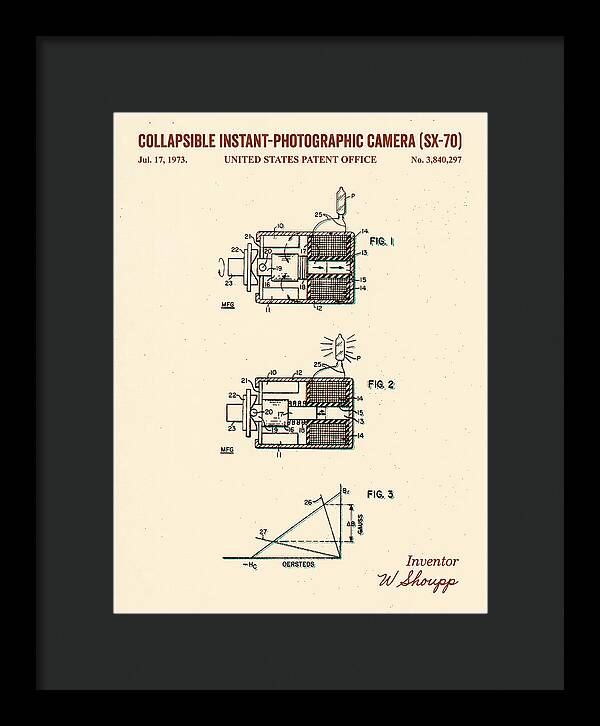 Polaroid Sx 70 Camera Sx 70 Retro Patent Us3840297a