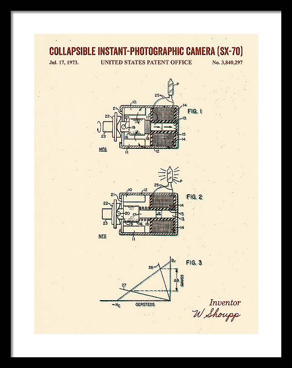 Polaroid Sx 70 Camera Sx 70 Retro Patent Us3840297a