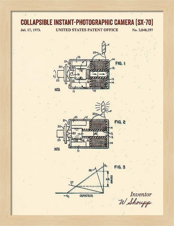 Polaroid Sx 70 Camera Sx 70 Retro Patent Us3840297a
