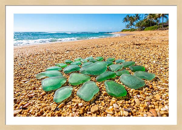 Polished Jade Green Sea Glass