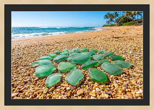 Polished Jade Green Sea Glass