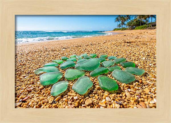 Polished Jade Green Sea Glass