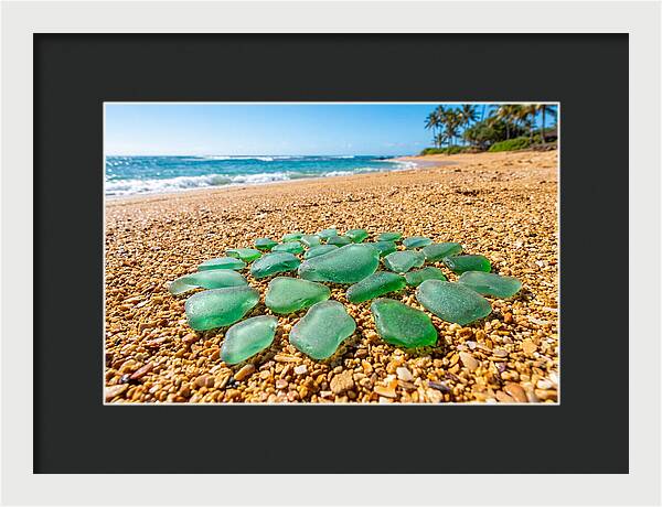 Polished Jade Green Sea Glass