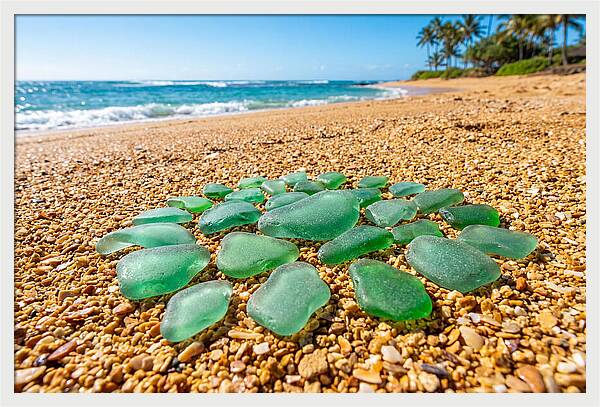 Polished Jade Green Sea Glass