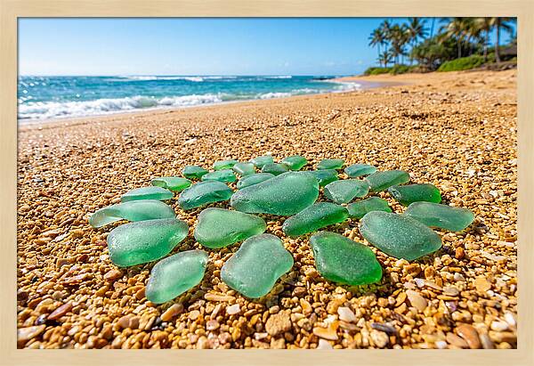 Polished Jade Green Sea Glass