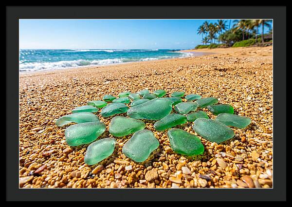 Polished Jade Green Sea Glass