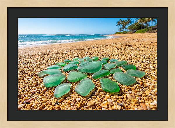 Polished Jade Green Sea Glass