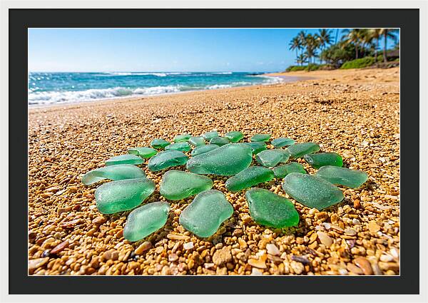 Polished Jade Green Sea Glass