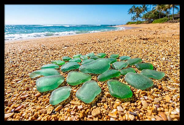 Polished Jade Green Sea Glass