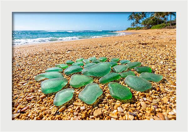 Polished Jade Green Sea Glass
