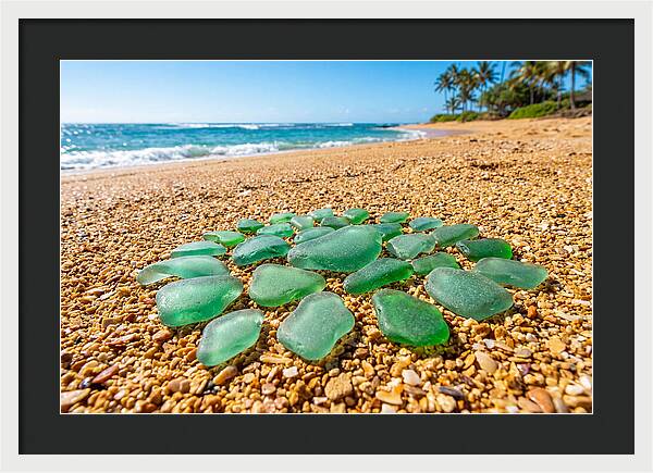 Polished Jade Green Sea Glass