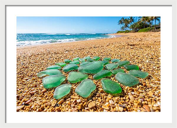 Polished Jade Green Sea Glass