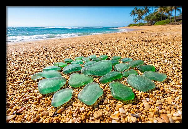 Polished Jade Green Sea Glass