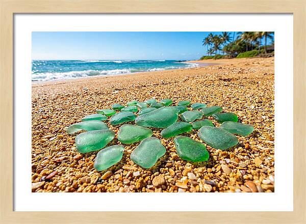 Polished Jade Green Sea Glass