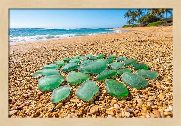 Polished Jade Green Sea Glass