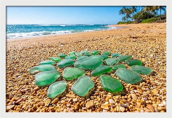 Polished Jade Green Sea Glass