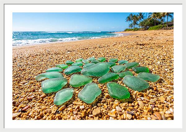 Polished Jade Green Sea Glass