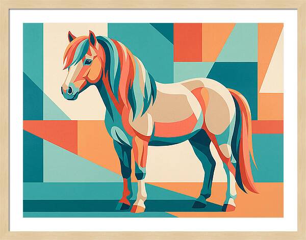 Pony In Vibrant Geometry