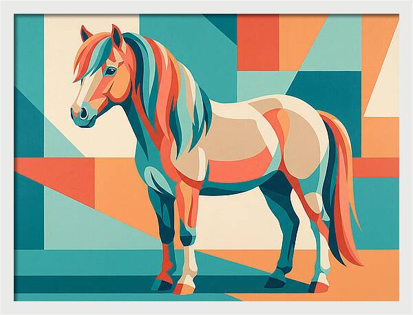 Pony In Vibrant Geometry
