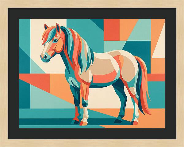 Pony In Vibrant Geometry