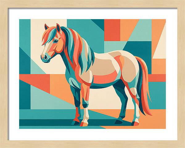 Pony In Vibrant Geometry