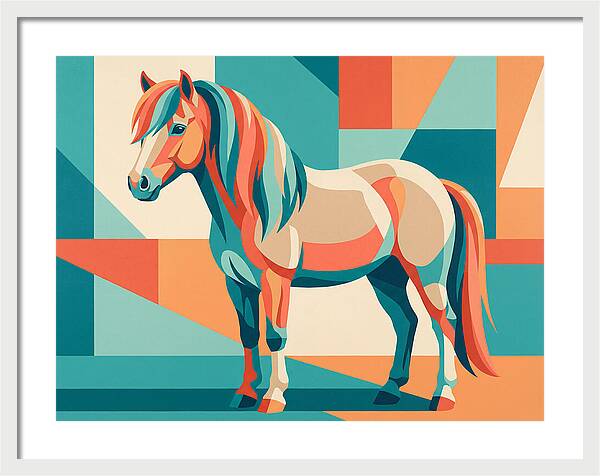 Pony In Vibrant Geometry