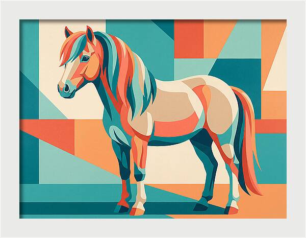 Pony In Vibrant Geometry