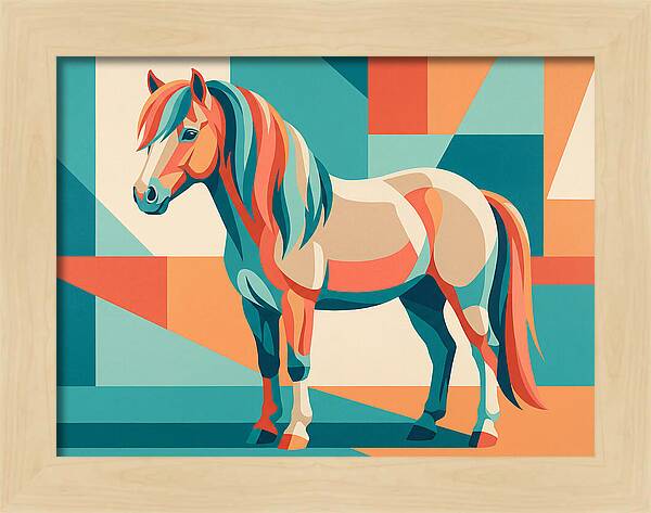 Pony In Vibrant Geometry