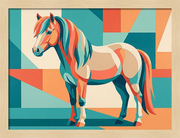 Pony In Vibrant Geometry