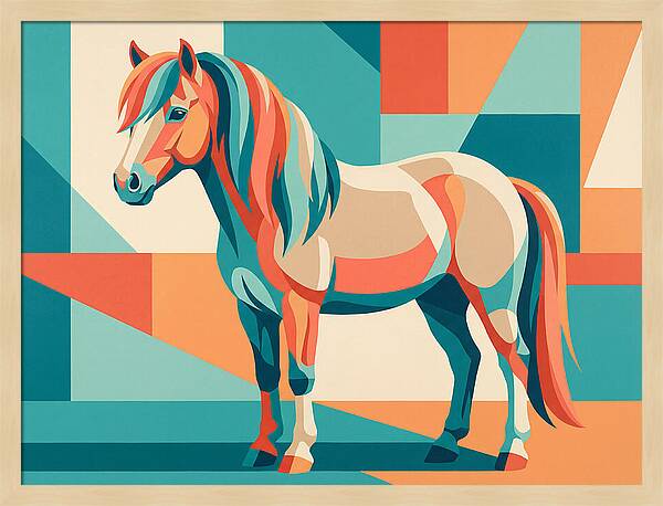 Pony In Vibrant Geometry