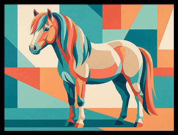 Pony In Vibrant Geometry