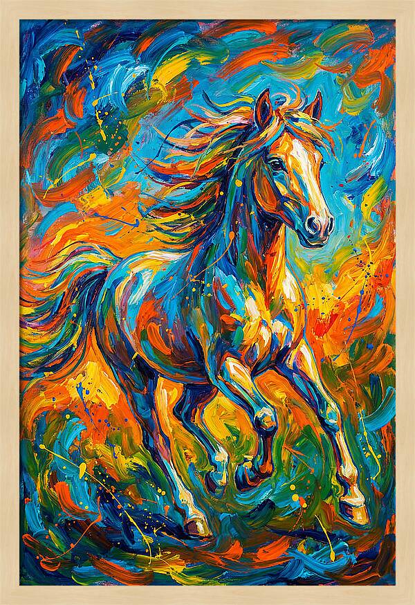 Pony In Vibrant Motion