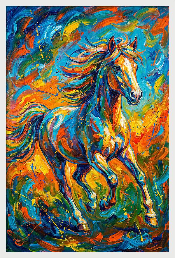 Pony In Vibrant Motion
