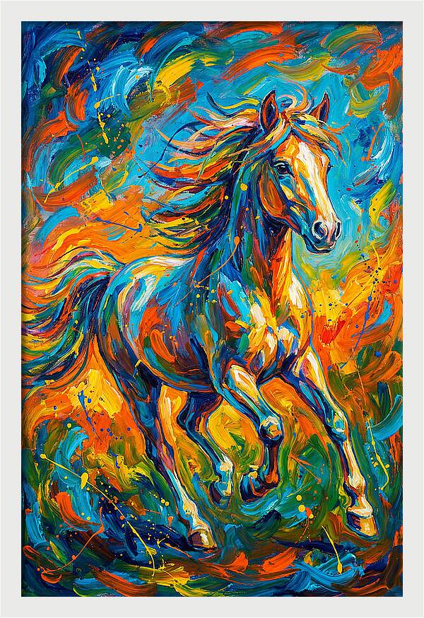 Pony In Vibrant Motion