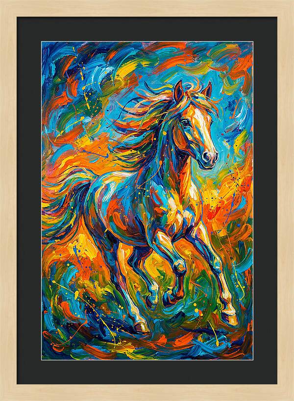 Pony In Vibrant Motion