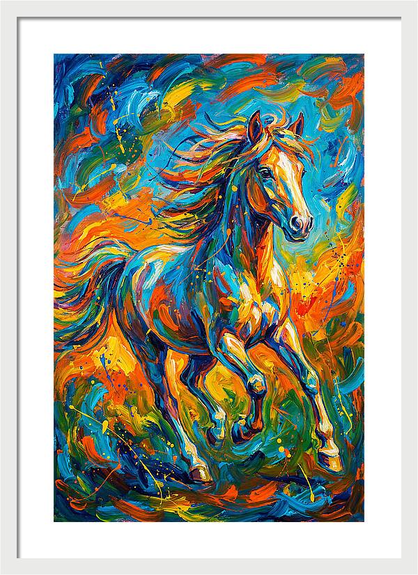 Pony In Vibrant Motion