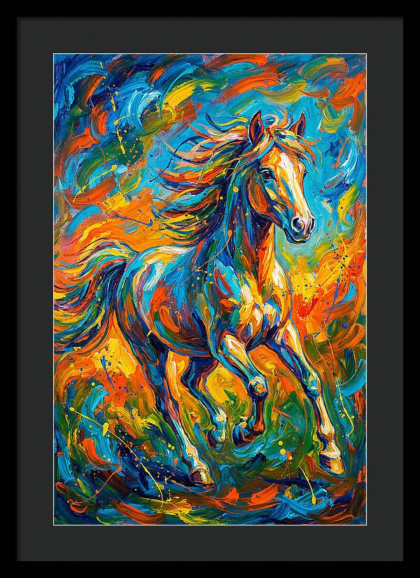 Pony In Vibrant Motion