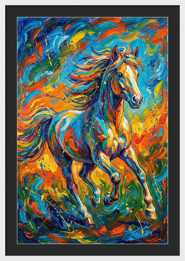 Pony In Vibrant Motion