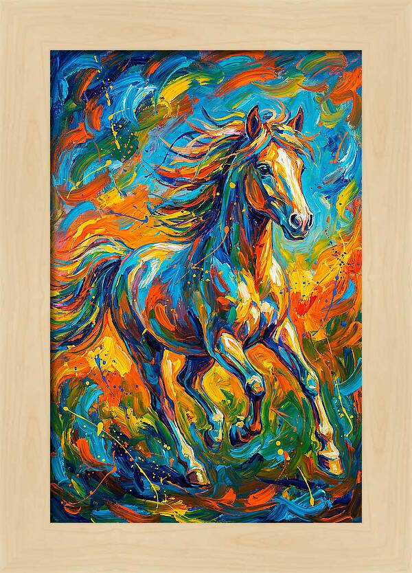 Pony In Vibrant Motion